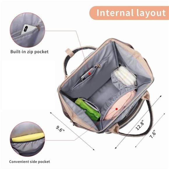 Diaper Bag Backpack Diaper Bags for Women Baby Bags Diaper Bag with Changing Pad - Picture 4 of 6